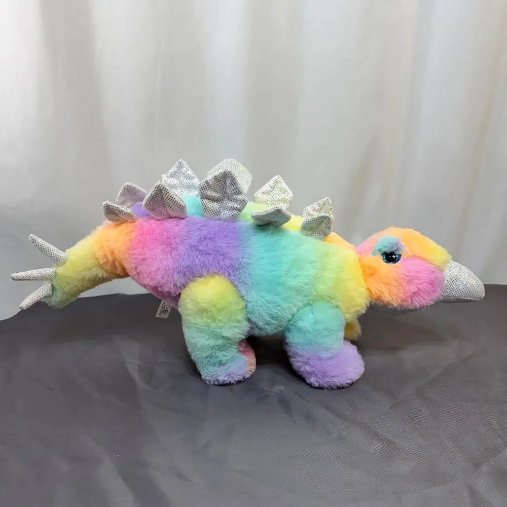 Petting Zoo Stegosaurus Stuffed Animal Plush Rainbow Ombrez Wildlife Zoologee 17